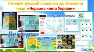 Лепбук "Червона книга України" + кубик Блума + картки