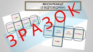 Кубик Блума "Якісні реакції"