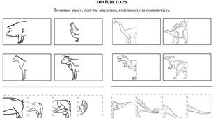 Дидактичний матеріал "Знайди пару"