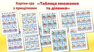 Картки-гра "Таблиця множення та ділення"