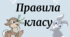 Правила класу "Зайчата" ( НУШ 1 - 4 класи)