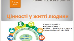 Презентація уроку "Цінності у житті людини"
