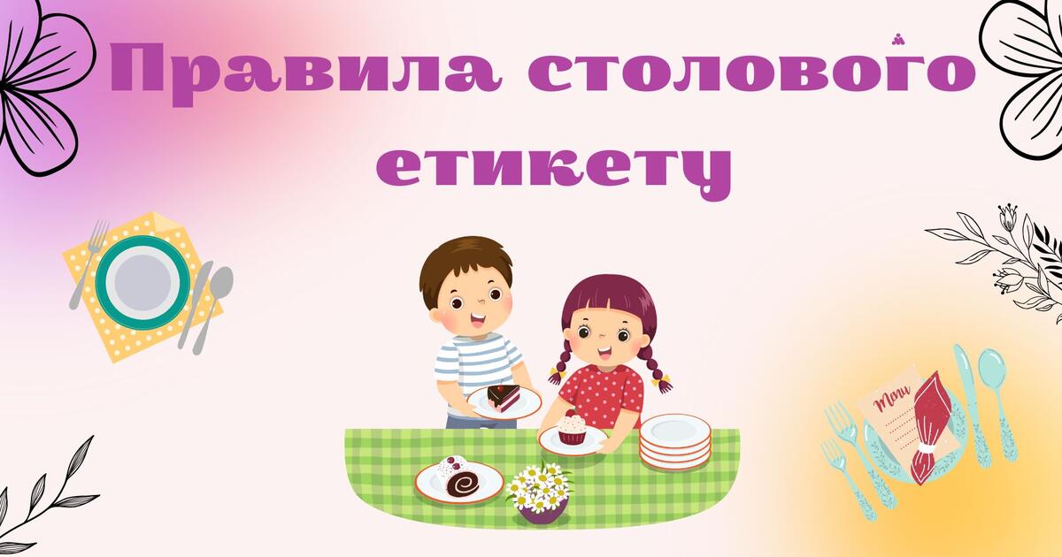 Правила столового етикету | Тест на 11 запитань. Технології