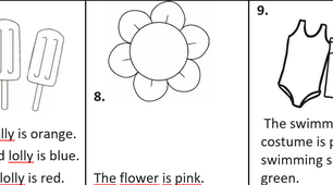 Summer Read and Colour Worksheet