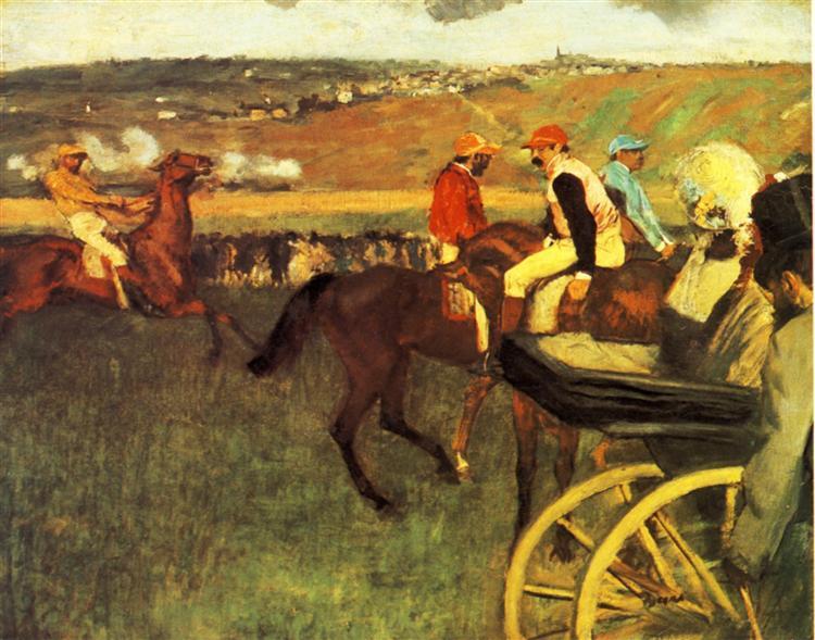 Скачки, жокеи-любители, 1880 - Эдгар Дега - WikiArt.org