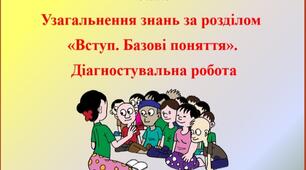 Презентація " Узагальнення знань з теми " Вступ.Базові поняття". Здоров'я, безпека та добробут 6 клас НУШ