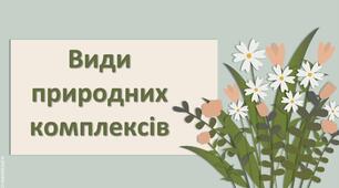 Презентація з географії 6 клас НУШ "Види природних комплексів."