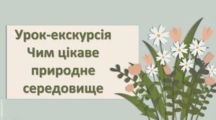 Презентація з географії 6 клас НУШ "Урок-­екскурсія Чим цікаве природне середовище."