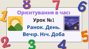 Урок №1 Ранок. День. Вечір. Ніч. Доба