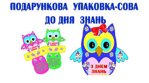 Подарункова упаковка "Сова" до Дня Знань