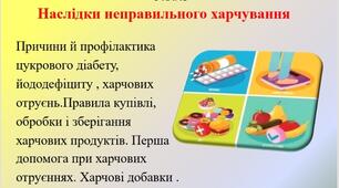 Презентація " Наслідки неправильного харчування" для 6 класу НУШ з інтегрованого курсу " Здоров'я, безпека та добробут"