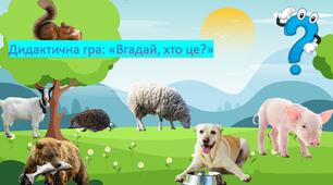 дидактична анімована гра "Вгадай хто це?"