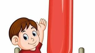 Плакат "Хлопчик із цифрою 1" на 4 аркушах А4