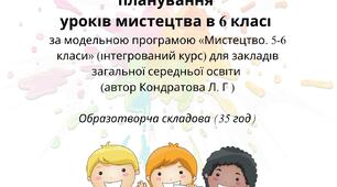 Календарно-тематичне планування. 6 клас (НУШ)
