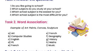 Робочі аркуші School Vocabulary Worksheets🤍