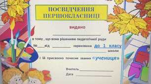 Презентація  "Посвідчення першокласника ( першокласниці)"