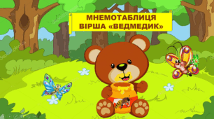 Мнемотаблиця віршика "Ведмедик". Молодший дошкільний вік.