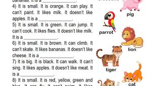 Read and guess the animal - короткі тексти про тварин