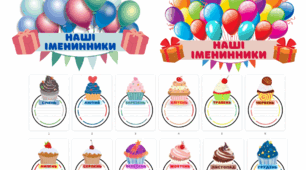 Набір для оформлення класу "Наші іменинники"