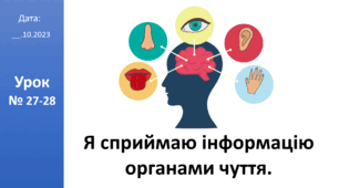 Презентація на тему: «Я сприймаю інформацію органами чуття.» ЯДС 2 клас автор Большакова І.О.
