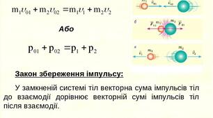 Самостійна робота з теми: «Закони збереження імпульсу та енергії».