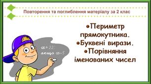Урок 2. Порівняння іменованих чисел.  Числові та буквені вирази