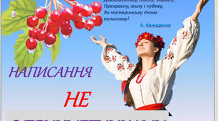 Презентація  "  Написання  не  з  прикметники"