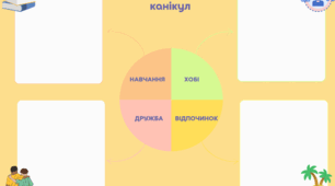 Шаблон для заповнення "Рефлексія літніх канікул"