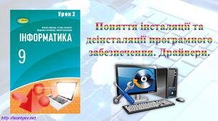 Поняття інсталяції та деінсталяції програмного забезпечення. Драйвери.