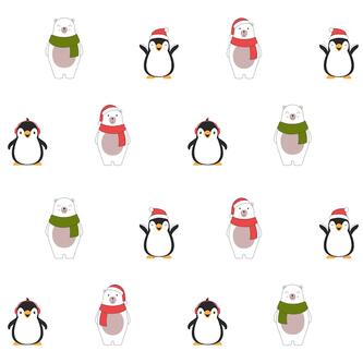Free vector christmas seamless pattern.