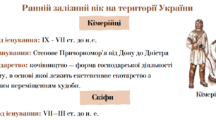 Ранній залізний вік на території України