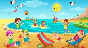 At the beach