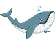 Vector illustration of cute whale cartoon