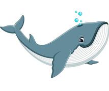 Vector illustration of cute whale cartoon