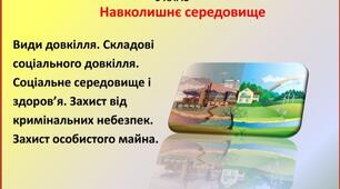 Презентація " Навколишнє середовище " для 6 класу НУШ