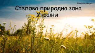 Презентація "Степова природна зона України" + Інтерактивний плакат «Степова зона»