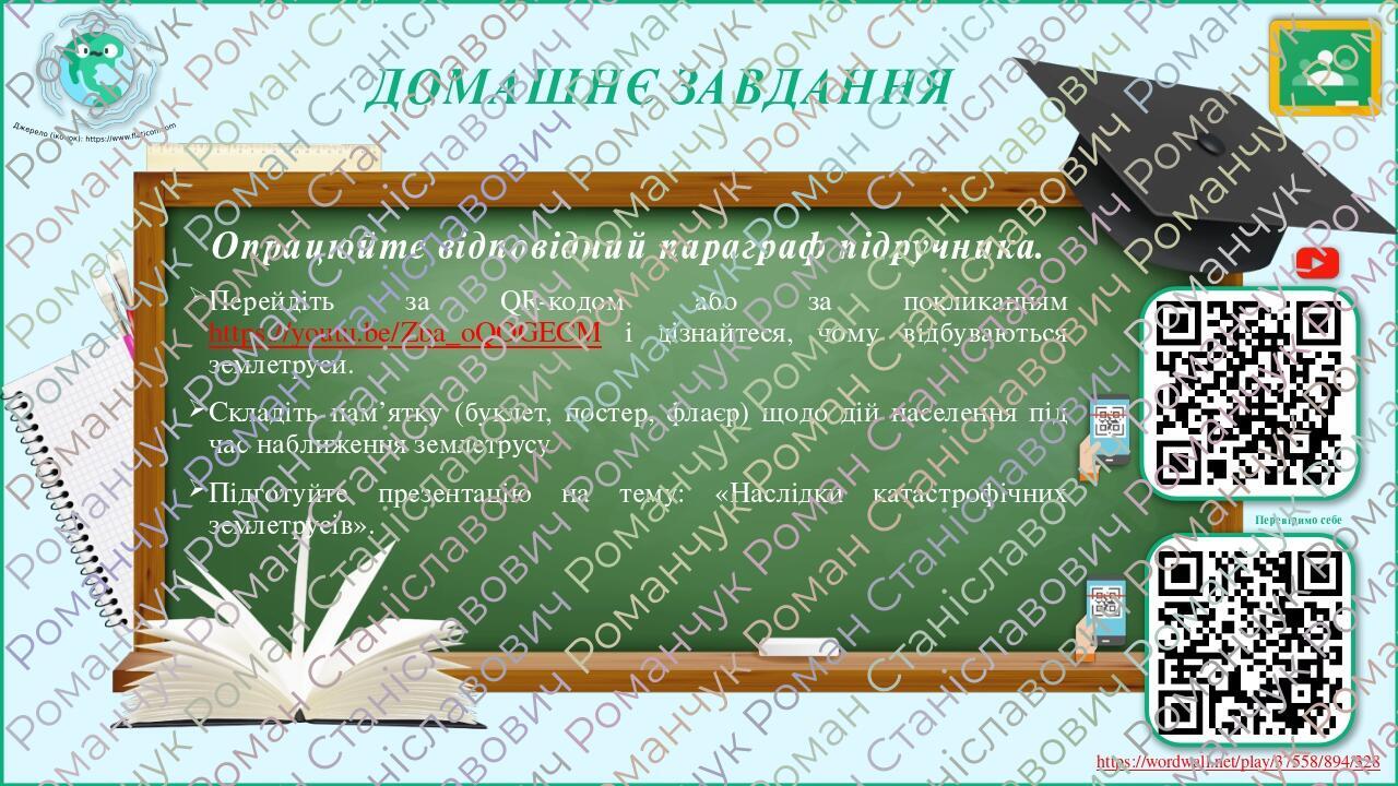 Презентація до уроку географії у 6 класі НУШ на тему «Землетруси