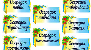 Осередки НУШ 5 клас (оформлення класу)
