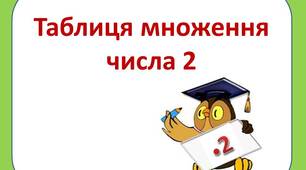 Таблиця множення на 2