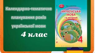 Календарно-тематичне планування - з української мови 4 клас Захарійчук