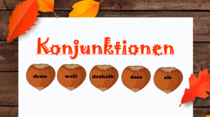 Ігровий матеріал по темі Konjunktionen weil, denn, dass, als, deshalb