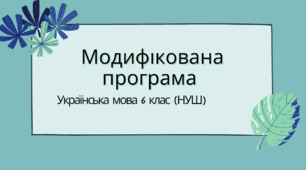 Модифікована програма з української мови (6 клас)