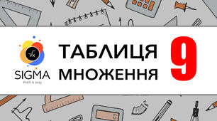 (Копія) Таблиця множення на 9