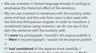 6.2 Conditional clauses – alternatives to if