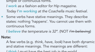 1.2 Dynamic and state verbs