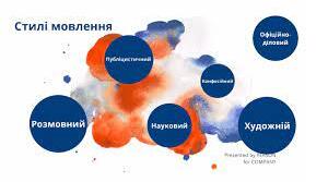 РМ. "Система функціональних стилів сучасної української мови"