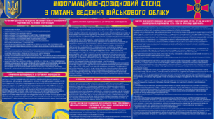 Інформаційно-довідковий СТЕНД з питань ведення військового обліку