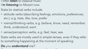 1.2 Dynamic and state verbs: practice