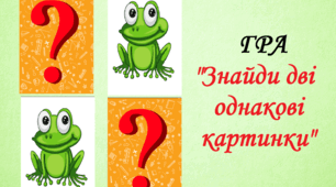 Гра "Знайди дві однакові картинки"