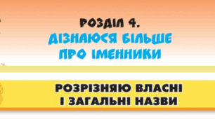 Розрізняю власні і загальні назви